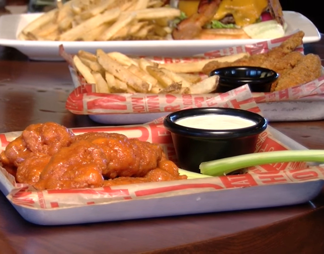 Food on a table at Applebee's