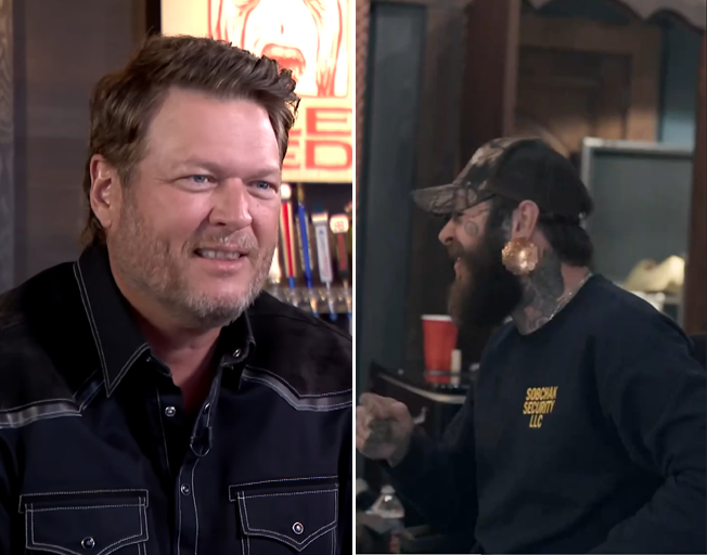 Blake Shelton and Post Malone