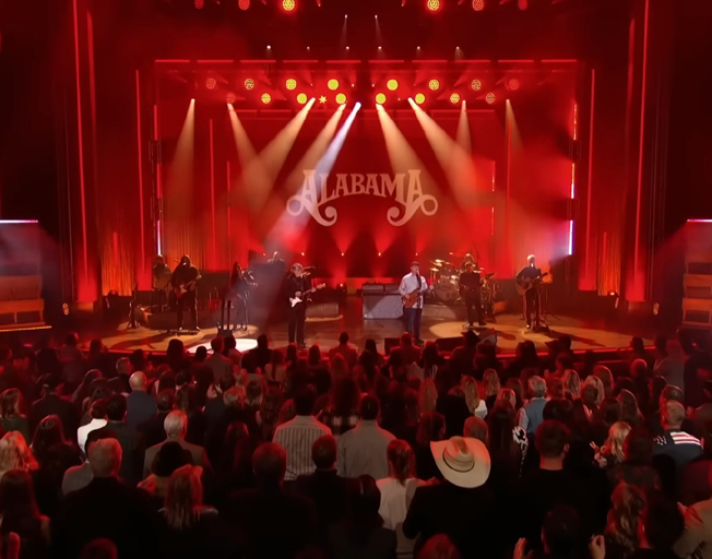 Alabama on stage during 'CMT Giants: Alabama' concert special 8-15-24