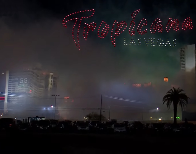 The Tropicana in Las Vegas being demolished